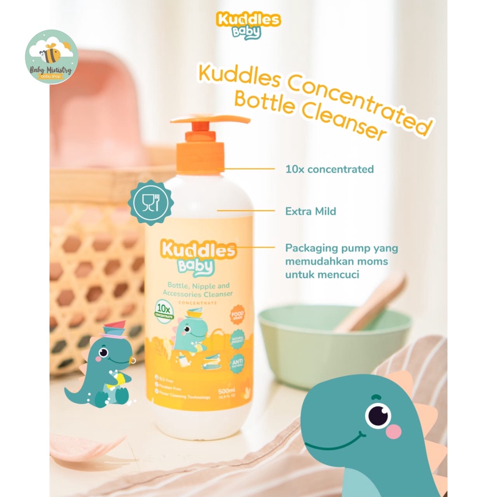 (NEW) Kuddles Natural Concentrated Bottle, Nipple and Accessories Cleanser (500ML) / SABUN CUCI BOTOL BAYI / NIPPLE AND CLEANSER / SABUN CUCI NIPPLE DAN BOTOL /