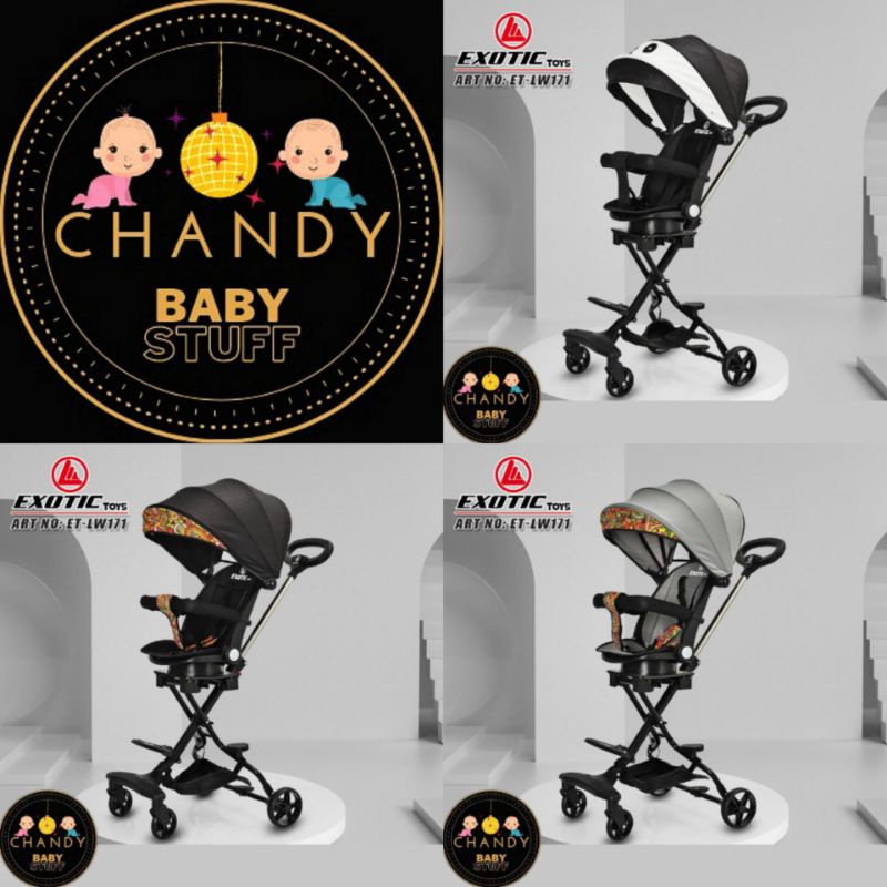 STROLLER EXOTIC ET-LW 171 ( ADJUSTABLE SEAT ) BISA HADAP 2 ARAH