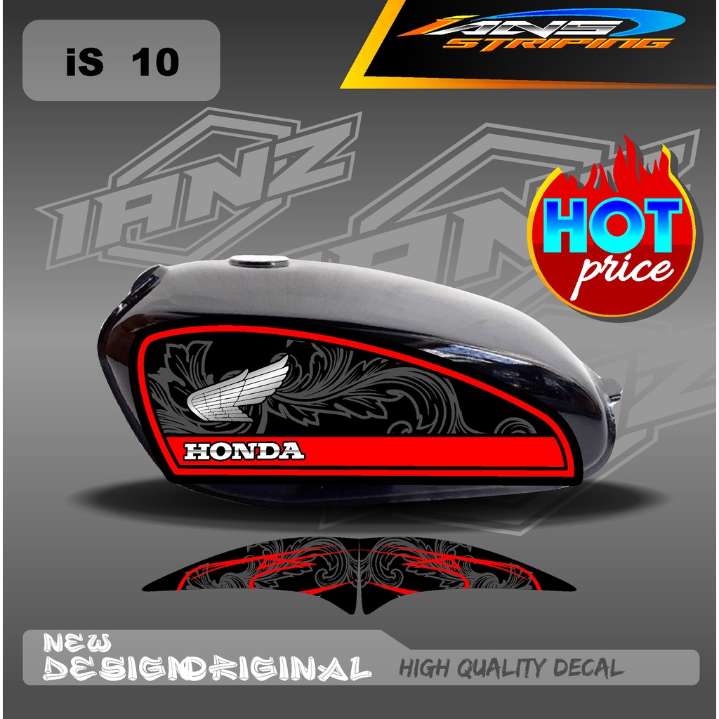 CUSTOM CB 100 STRIPING VARIASI HOLOGRAM / STIKER CB 100 CUSTOM HOLOGRAM DAN NON HOLOGRAM IS10