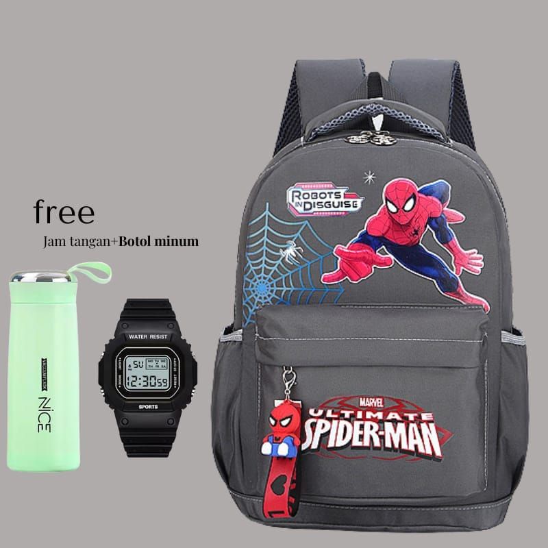 Tas Ransel anak Laki-laki/Ransel Anak Sekolah TK SD Free Botol Minum