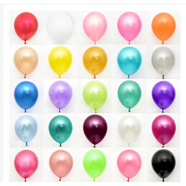 Balon latex metalik / balon polos karet metalik 12inch