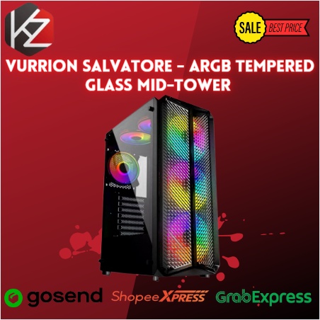 VURRION SALVATORE - ARGB Tempered Glass Mid-Tower ATX Gaming Case