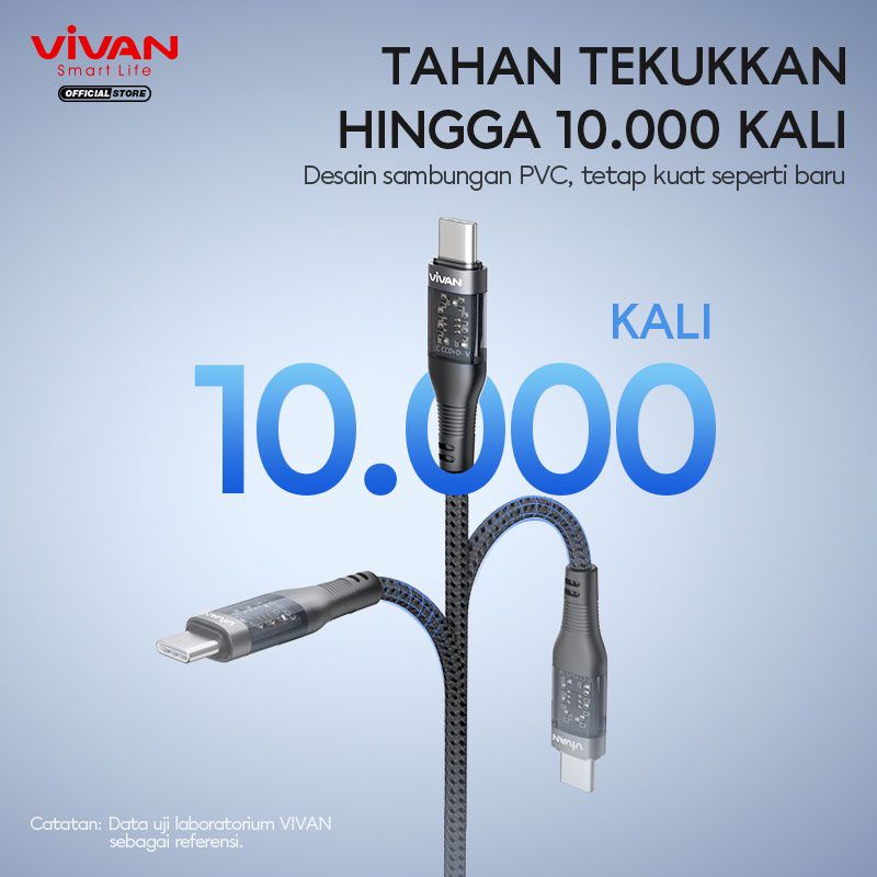 Kabel data VIVAN Explore-CL 27W 2in1 Tipe-C to Lightn!ng