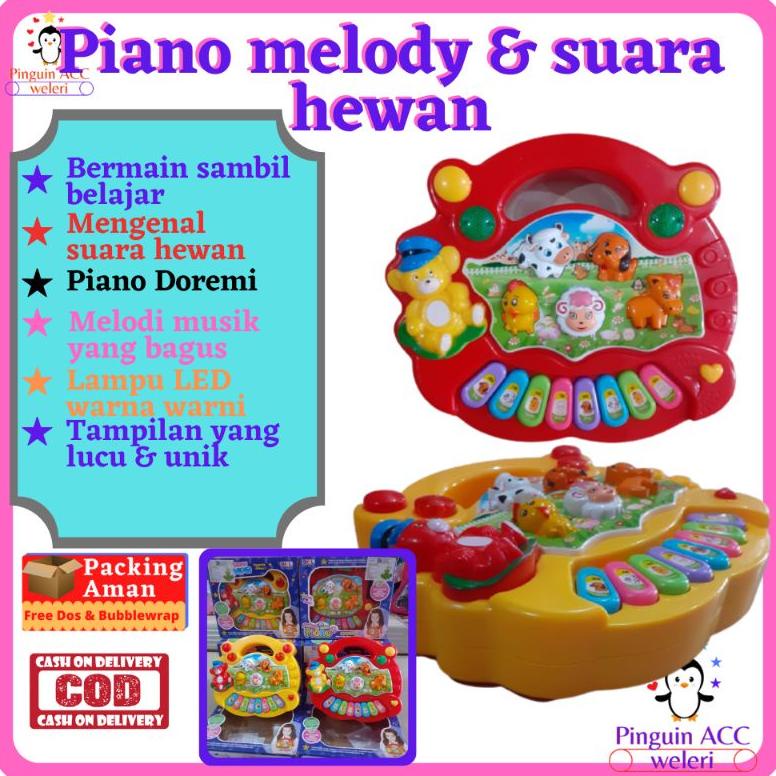 PRODUK- MAINAN PIANO DOREMI DAN PIANO FARM SUARA HEWAN MAINAN EDUKASI MAINAN VIRAL TERBARU MAINAN AN