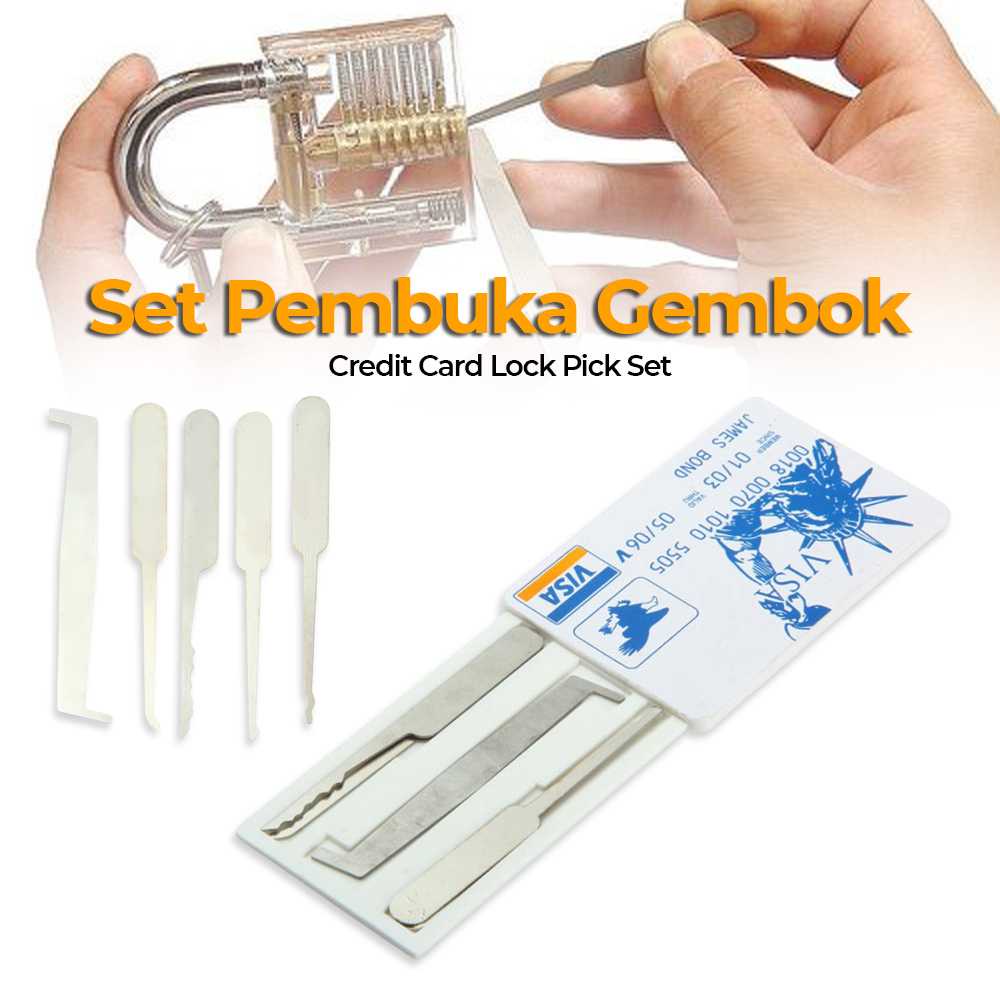 COD Set Pembuka Gembok Credit Card Lock Pick Set