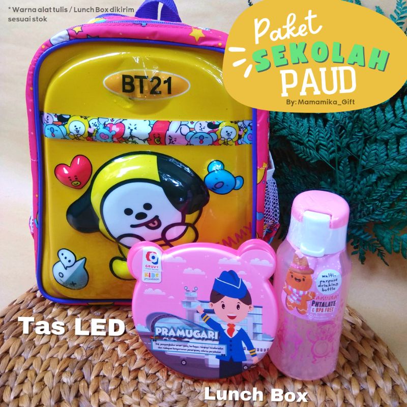 PAKET SEKOLAH ANAK PAUD BTS COOKY TATA CHIMMY / KADO ULANG TAHUN ANAK