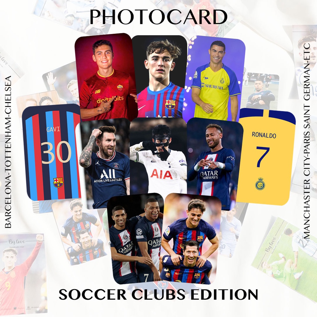 (READY STOCK) PHOTOCARD CLUB BOLA/SOCCER/LA.LIGA/PREMIER.LEAGUE/SERIE A/BARCA/CITY/S.P.U.R.S/P.S.G/GOATMESSI/CR7/NEYMAR.JR/M.BAPPE/GAVIPEDRI