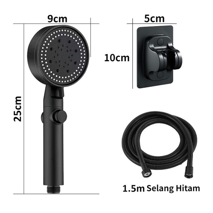 【READY STOCK】 Kepala Shower Mandi 5 Modes Tekanan Tinggi Handheld Shower Mandi Adjustable Mandi Sprayer Pancuran Dengan