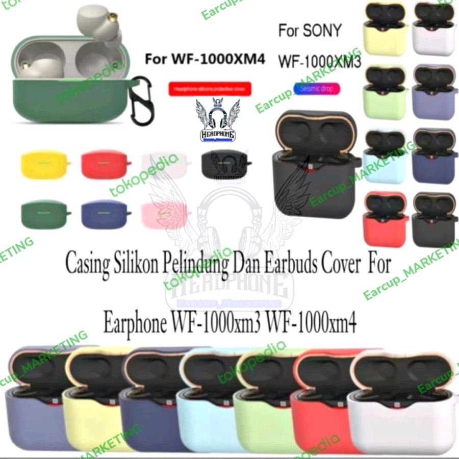 Cover Silikon Penutup Earphone Sony WF-1000XM4 WF-1000XM3 WF1000XM3 WF1000XM4 WF1000 WF 1000xm4 1000