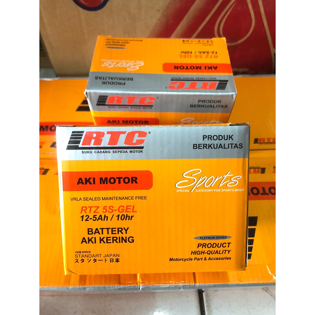 AKI ACCU KERING RTZ5S GTZ5 GELL RTC AKI UTK BEAT VARIO VIXION KARISMA