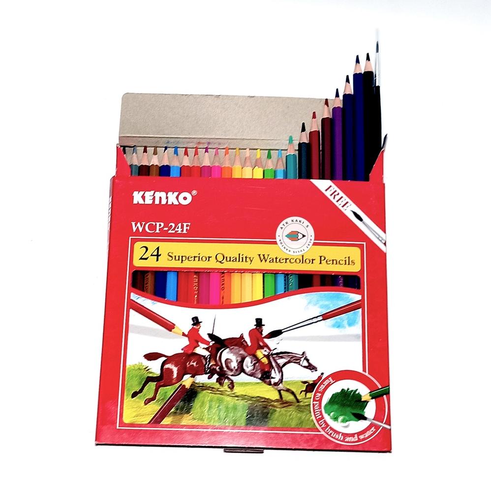 

Update! Kenko - Pencil Warna 24 Superior Quality Watercolor Pencils WCP-24F - Set .,