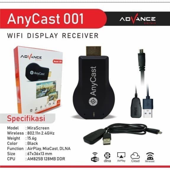 Anycast Miracast Chromecast HDMI Dongle Wifi Receiver Tv Original