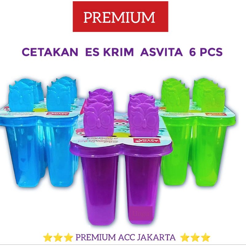 Cetakan Ice Cream isi 6pcs / Cetakan Es Lilin / Cetakan Es Loly / Cetakan Es Krim