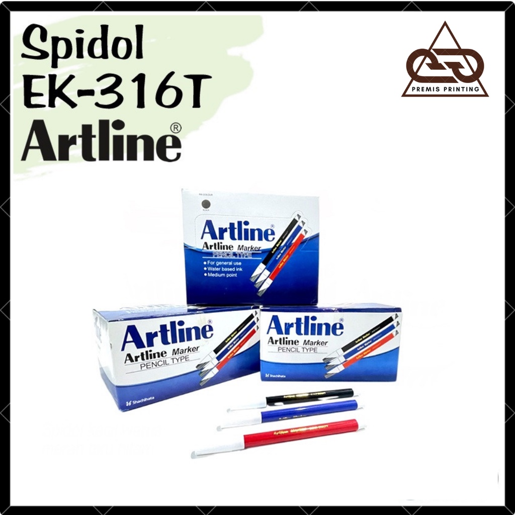 

Spidol Kecil Artline EK-316T Warna Merah Biru Hitam / Spidol Merk Artline