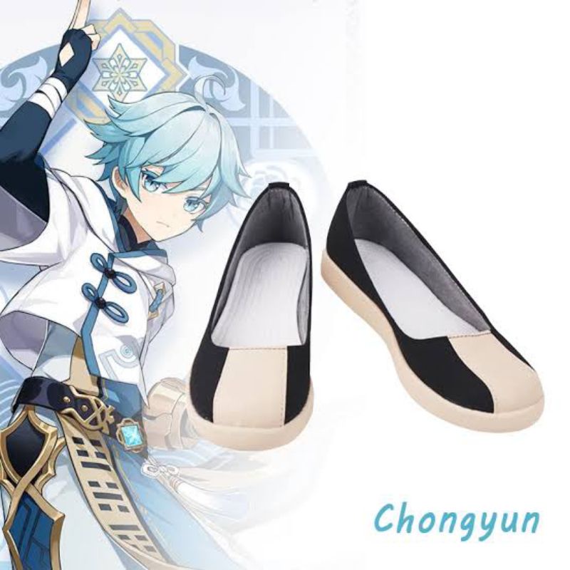 Sepatu Cosplay Chongyun/ Genshin Impact Shoes/ Chongyun Liyue Cosplay