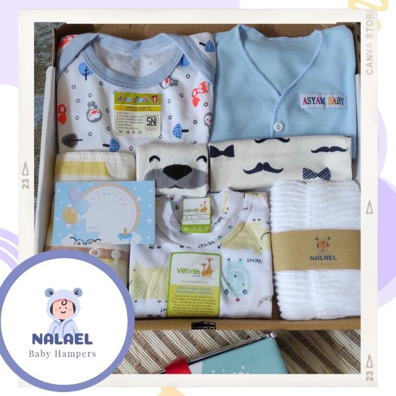 NALAEL Hampers bayi kado lahiran gift newborn cowo cewe unisex - GOLD (COD/Pay Later)