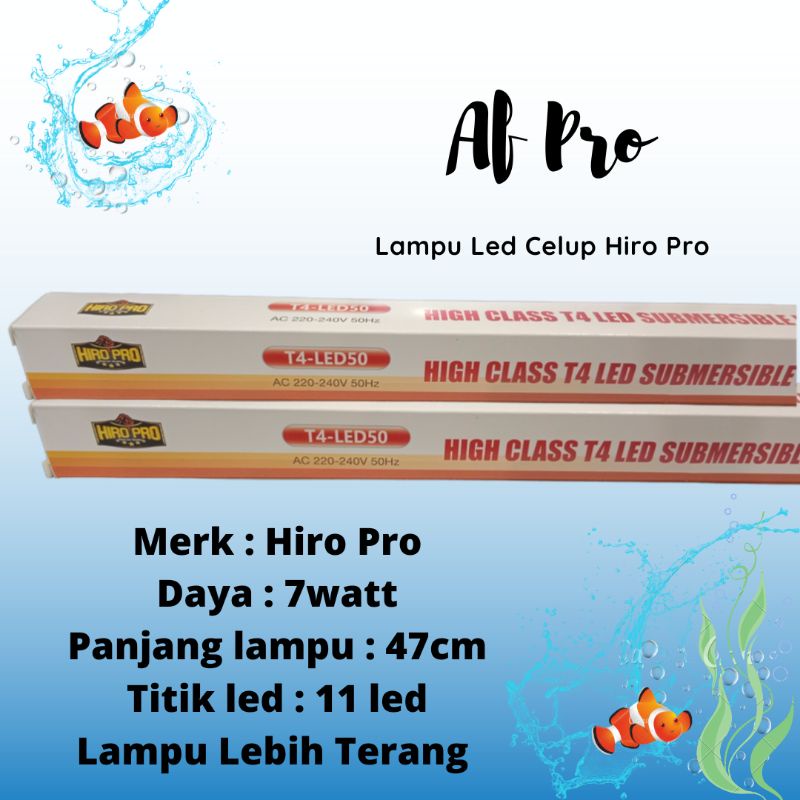 PROMO MURAH Lampu Led Celup Aquarium HIRO PRO T450