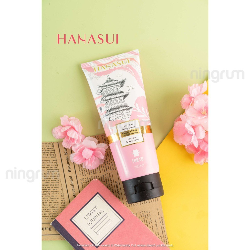 Ningrum - HANASUI Perfume Body Lotion 180mL | UVA UVB Protection | Sydney Tokyo Paris Parfum Losyen Original BPOM - 5014