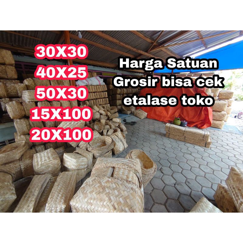 Besek Bambu 30X30 40X25 50X30 15X100 20X100 Besek Walet Besek PSHT Bakul Bambu Keranjang Buah Keranj