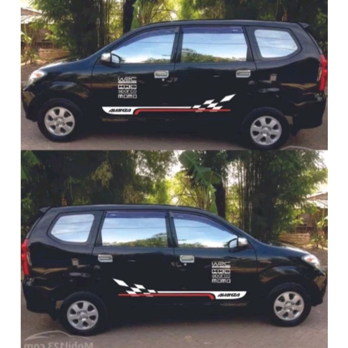 Stiker cutting list mobil bawah pintu Avanza racing