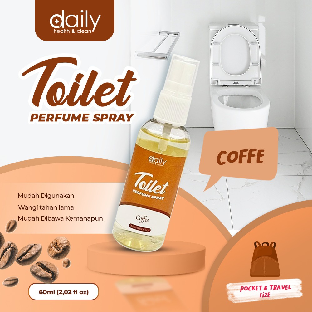 Parfum Toilet Praktis Daily Seat Sanitizer Pengharum Pewangi WC Kamar Mandi Wangi Anti Bakteri &amp; Anti Virus 60ml