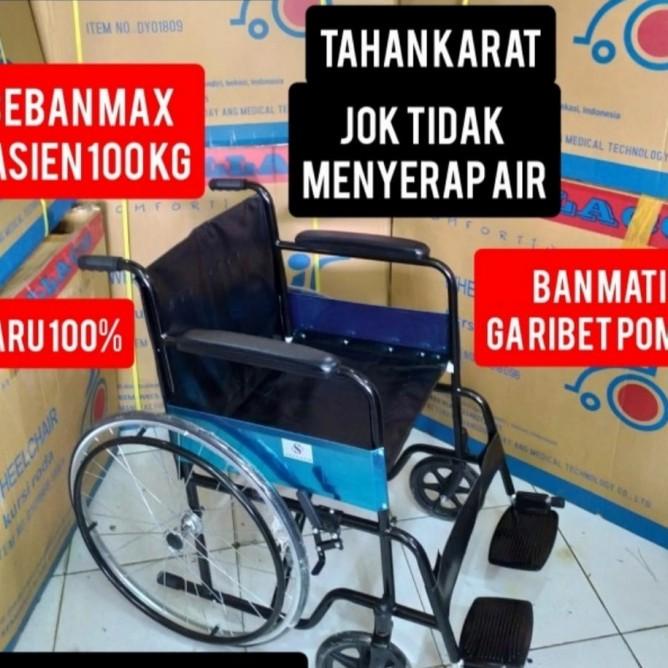 Kursi Roda Standar Rumah Sakit.