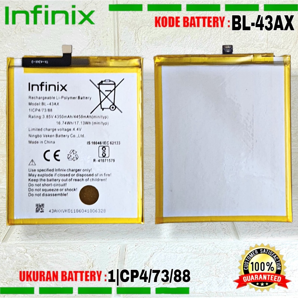 Baterai Battery Original ERRLY BL-43AX BL43AX For Tipe Hp INFINIX  Zero 5 - Zero 5 Pro - X603 - X603B