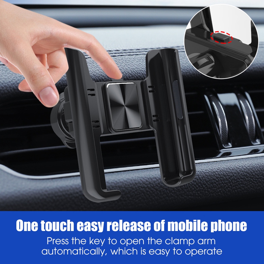 Car Air Outlet Phone Holder In Car Phone Bracket Navigasi Kendaraan Penyangga GPS Stand Universal Gravity Car Phone Holder