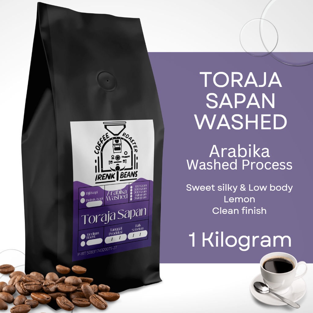 

Kopi Arabica Toraja Sapan 1000g Biji Bubuk