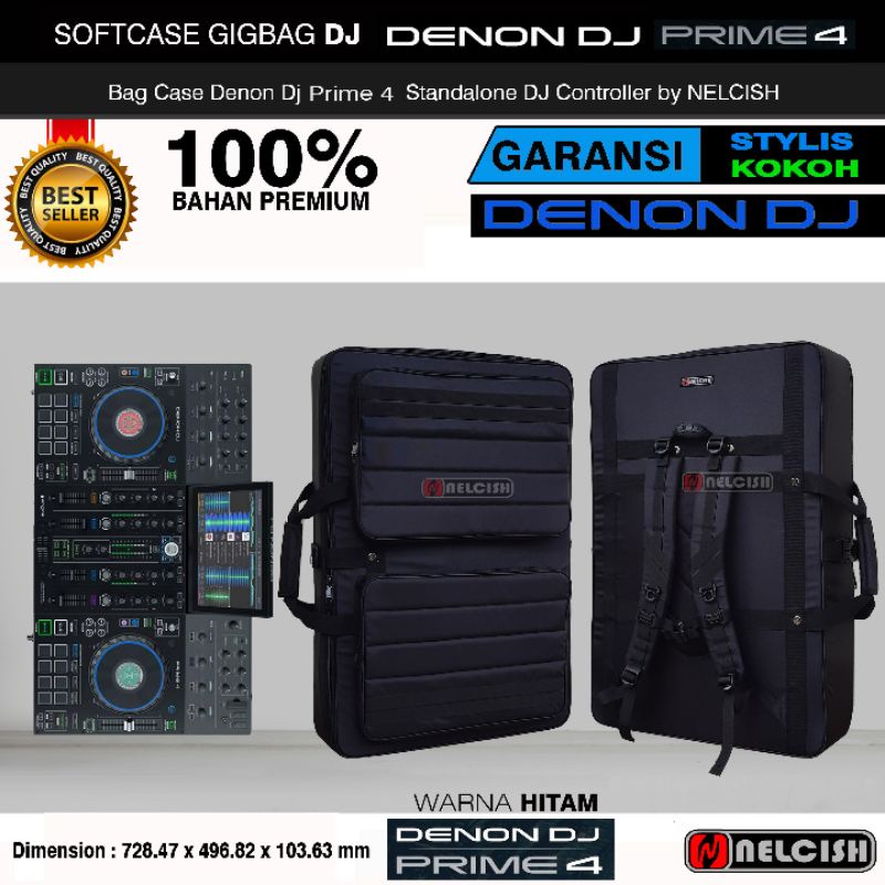 Softcase Gigbag Tas Denon Dj Prime 4 Standalone Dj Controller NELCISH