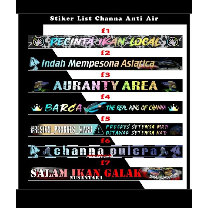 stiker aquarium / 10 pcs grosir / ikak galak