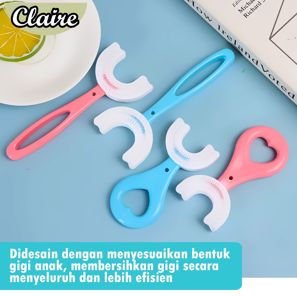 Sikat Gigi Anak / Sikat Gigi Balita U SHAPE / Bentuk U Bahan Silikon Tooth Brush Baby Silicon