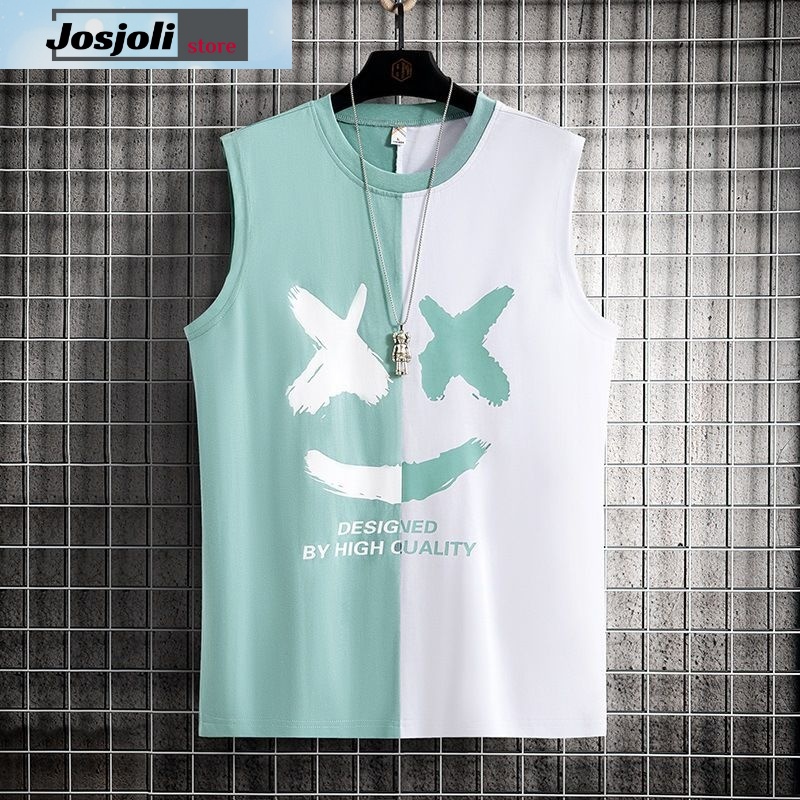 JOSJOLI_STORE/Kaos Singlet Mello/Atasan Pria Dewasa Tanpa Lengan/LD 100cm