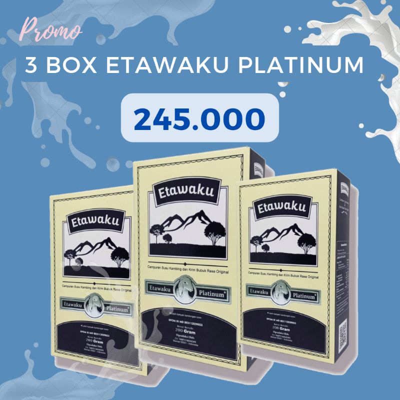 

paket 3 box etawaku platinum / susu kambing etawaku