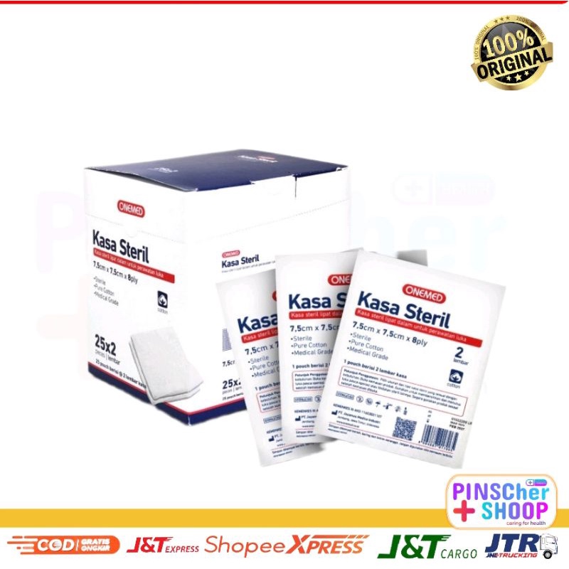 Kasa Steril 78225 OM 7,5 x 7,5 cm 8 ply isi 25 Pack / Box