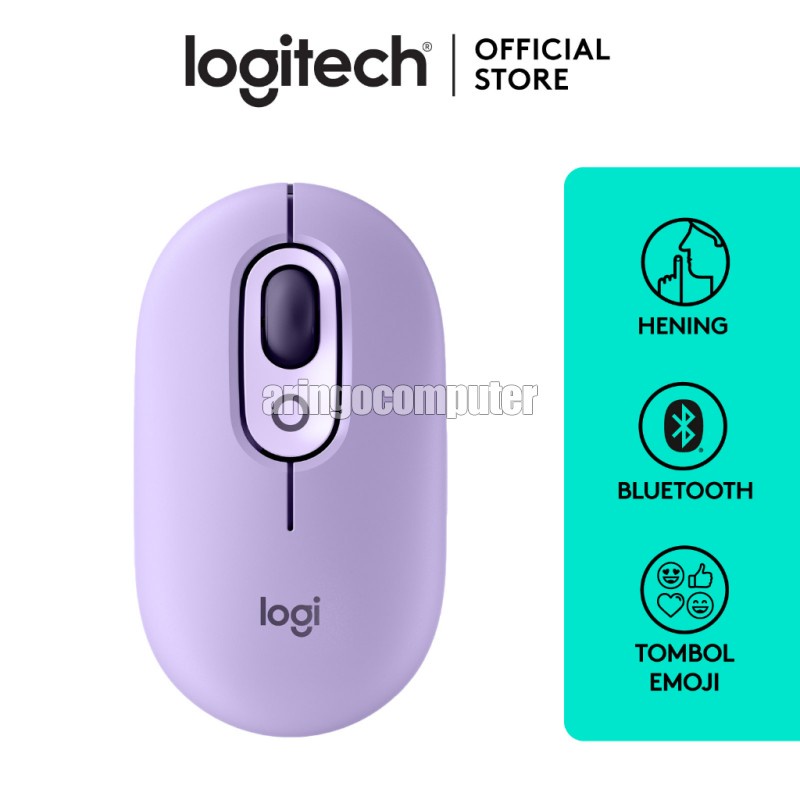 Mouse Logitech POP with Emoji - Cosmos Lavender Bluetooth/Wireless/Silent