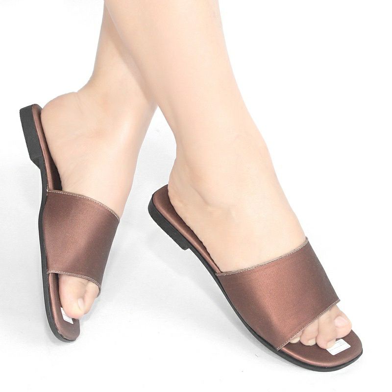 sandal slop sandal flat wanita terbaru sandal slide cewek simpel newfashion