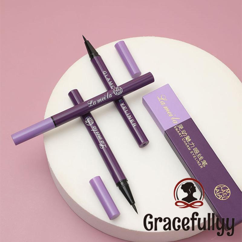 [COD]LAMEILA Eyeliner Hitam Glamour Cair Anti Air Tahan Lama  Waterproof Pen Pencil-GY