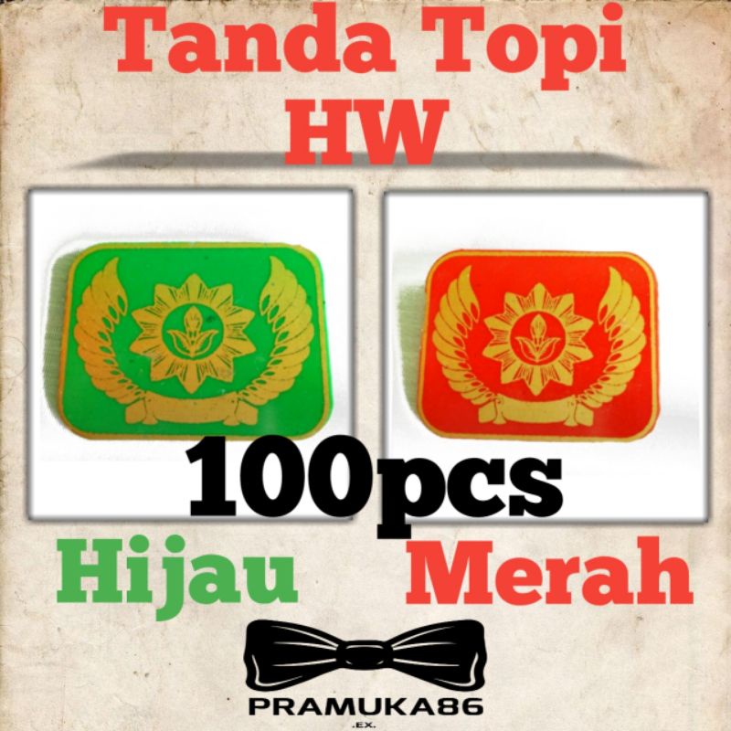 (100pcs) Tantop / Tanda topi Hw Mika