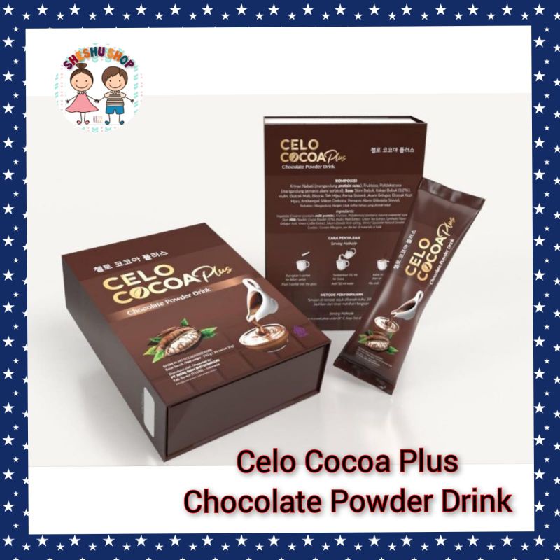 

CELO COCOA PLUS CHOCOLATE POWDER DRINK 1 BOX 10 SACHET READY STOCK CELO.BEAUTE