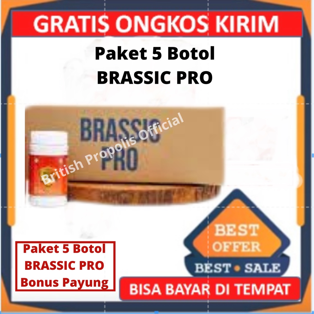 PAKET 5 BOTOL BRASSIC PRO ORIGINAL AMPUH MENGATASI NYERI SENDI PAKET 5 BOTOL