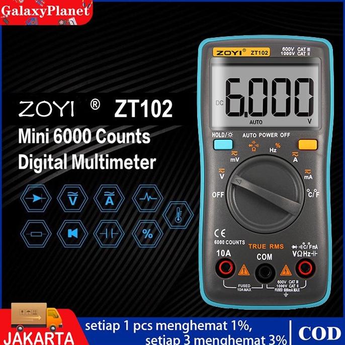 ORIGINAL AVOMETER DIGITAL ZOTEK ZT102 / MULTITESTER DIGITAL ZT 102