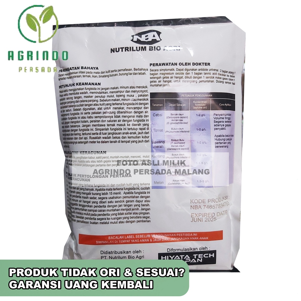 Fungisida Detronil 79WP 500gram | Fungisida Detronil 500 Gram PT. Nutrilum Bio Agri | Fungisida sejenis Kelonil, Daconil Sagrinil