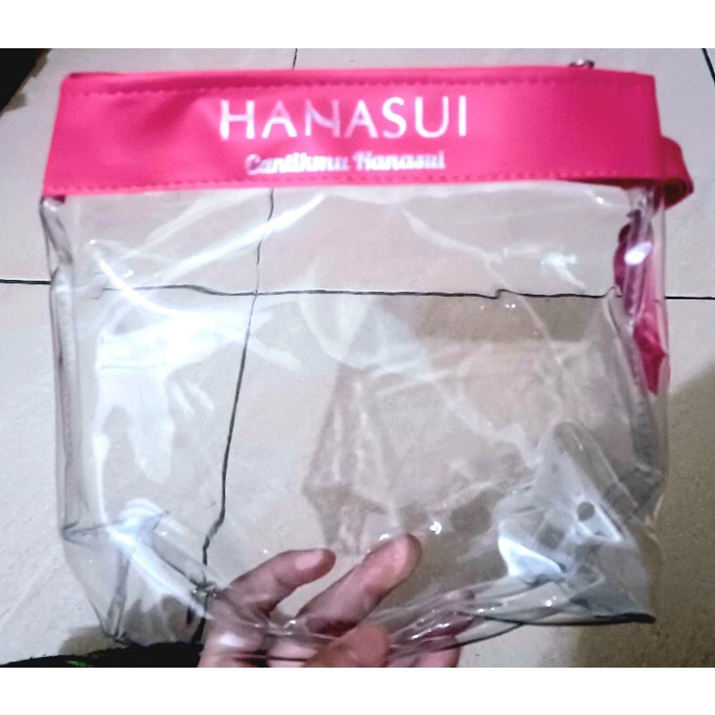 Hanasui Pouch Transparan Bening / Tas Kosmetik / Pouch Kosmetik