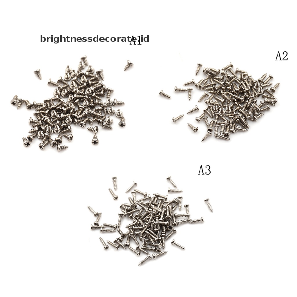 [Birth] 100pcs Sekrup M2 Diameter Ulir Kepala Bulat Cross Sekrup Self Tapping Screw [ID]