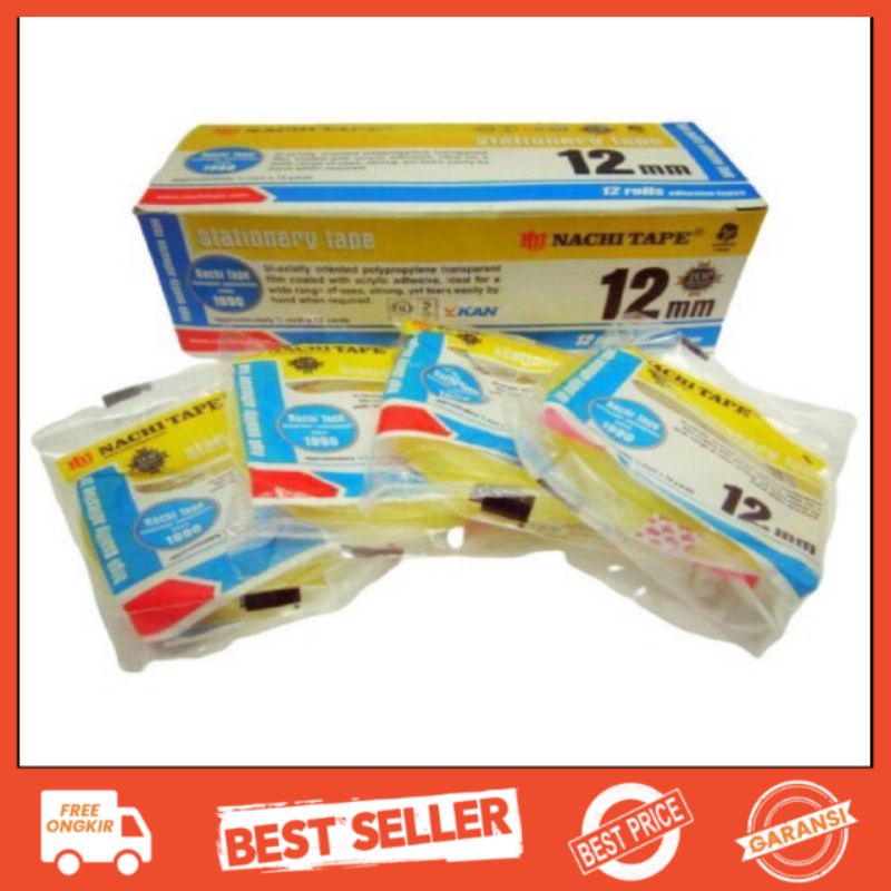 

Nachi Tape Stationery Tape Isolasi Selotip Kuning 12mm 24 mm