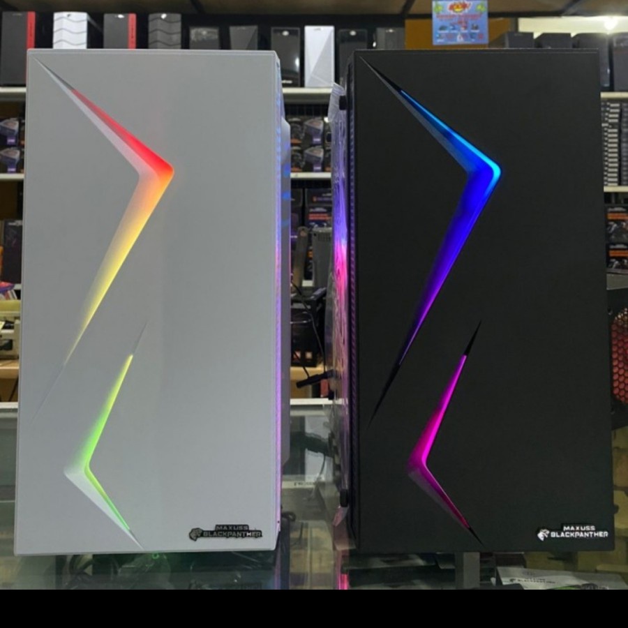 CASING PC GAMING BLACK PANTHER | M-ATX | RGB Front Panel Include Fan RGB