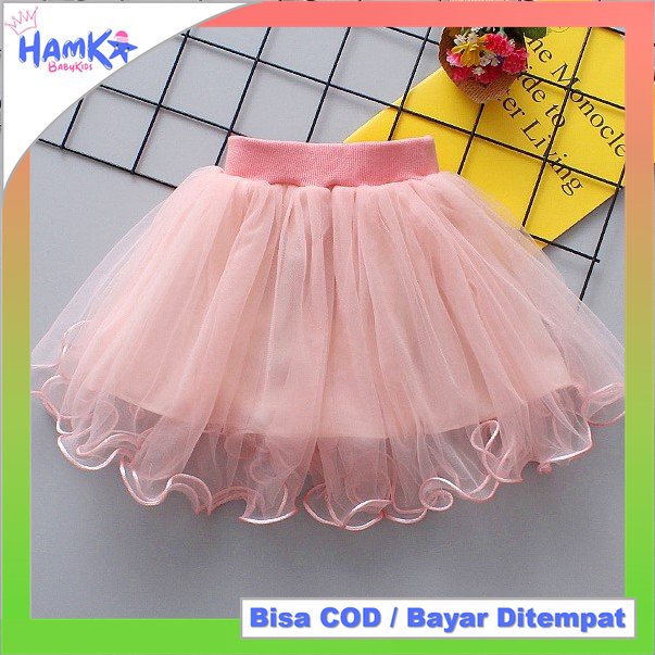 Rok Tutu Anak Bayi Perempuan Import Big Flower Premium Mutiara