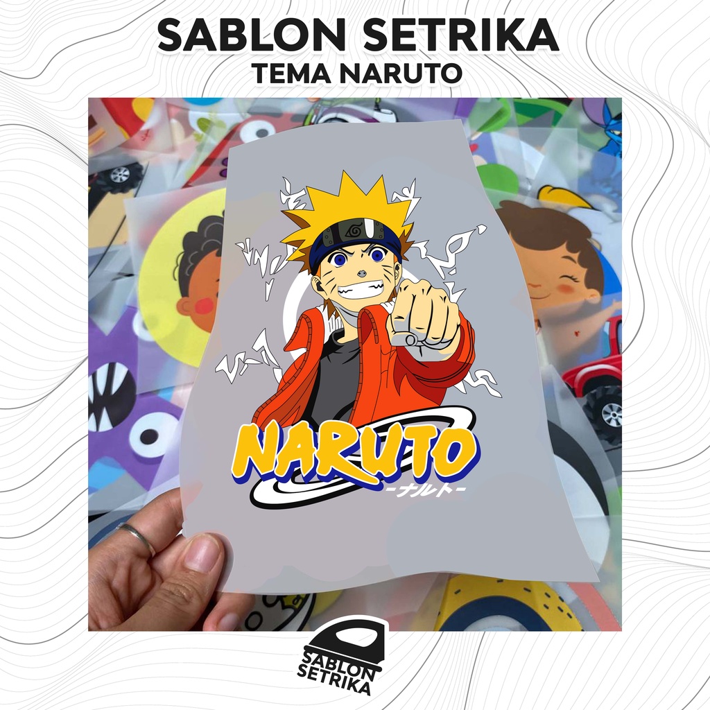 SABLON SETRIKA SABLON DTF PRINTING TEMA NARUTO