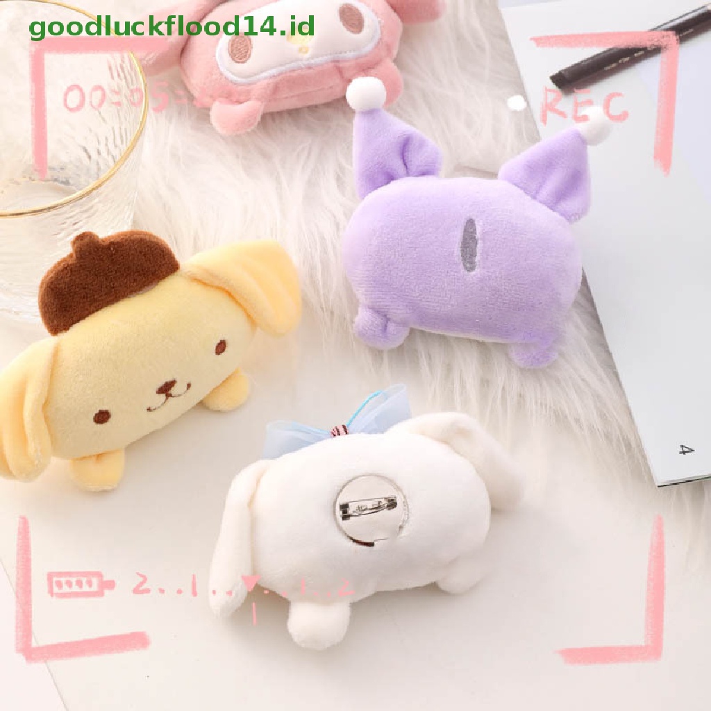 [GOOGFOUR] Lucu Sanrio Kartun Boneka Mainan Bros Mewah Bentuk Lucu Lembut Lencana Aksesoris Dekorasi Rumah Kartun Tas Pin Ransel Liontin Dekorasi Hadiah [TOP]